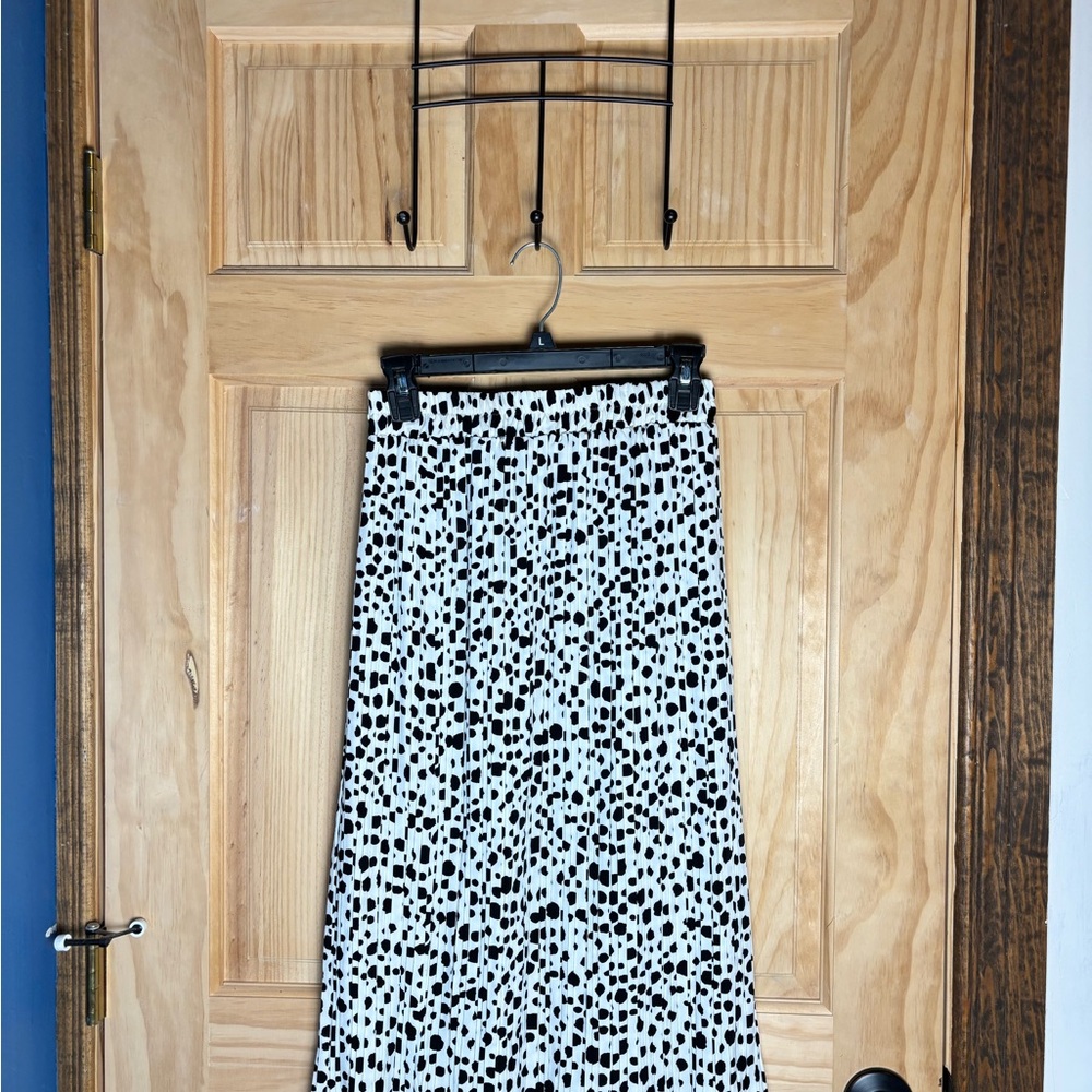 Black and White Polka Dot Skirt